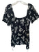 Abercrombie & Fitch Size M Black & White Linen Blend Short Sleeve Buttons Dress Black & White / M