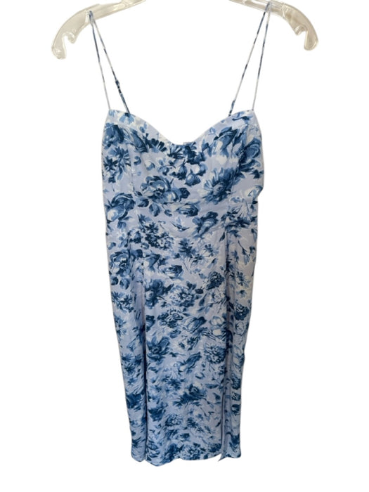 Abercrombie & Fitch Size S Blue & White Polyester Blend Spaghetti Strap Dress Blue & White / S