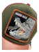 Goorin Bros Like New Tan & Green Print Wool Blend Aligator Trucker Men's Hat