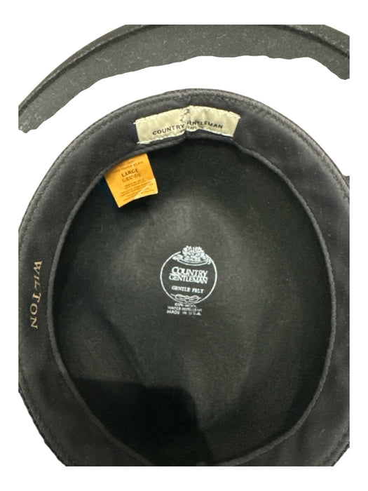 Country Gentleman Black Wool Solid Fedora Men's Hat