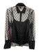 J. Crew Size 4 Black Polyester Mesh Polka Dot Button Up Long Sleeve Top Black / 4