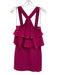 Amanda Uprichard Size S Fuchsia Polyester Sleeveless Criss Cross Front Dress Fuchsia / S