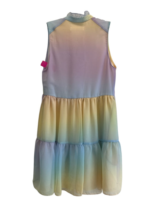 Amanda Uprichard Size S Purple & Multi Polyester Gradient Pastels Tiered Dress Purple & Multi / S