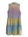 Amanda Uprichard Size S Purple & Multi Polyester Gradient Pastels Tiered Dress Purple & Multi / S