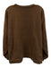 Daily Drills Size XS/S Brown Cotton Crew Neck Logo Band Long Sleeve Sweater Brown / XS/S
