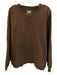 Daily Drills Size XS/S Brown Cotton Crew Neck Logo Band Long Sleeve Sweater Brown / XS/S