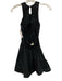Celandine Size XS Black Cotton U Neck Tie Closure Open Back Elastic body Dress Black / XS