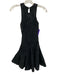 Celandine Size XS Black Cotton U Neck Tie Closure Open Back Elastic body Dress Black / XS