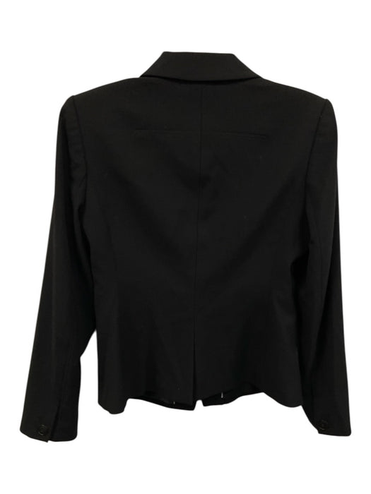 Madewell Size 4 Black Polyester Blend Three Button Blazer Darted Jacket Black / 4