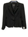 Madewell Size 4 Black Polyester Blend Three Button Blazer Darted Jacket Black / 4