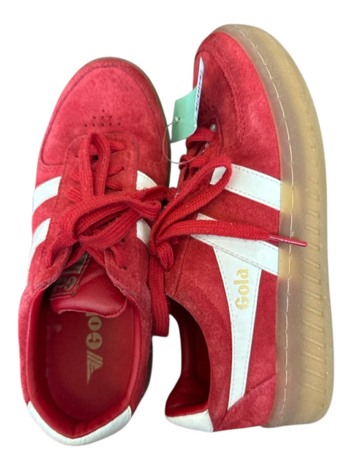 Gola Shoe Size 6 Red & White Suede Athletic Sneakers Red & White / 6