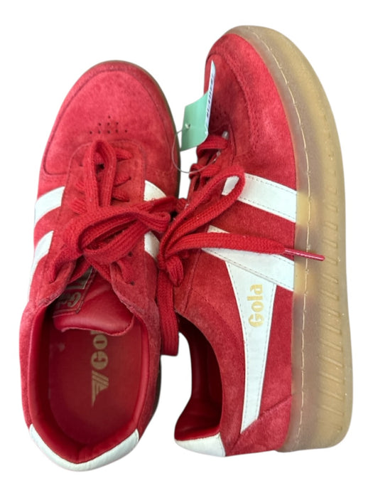Gola Shoe Size 6 Red & White Suede Athletic Sneakers Red & White / 6