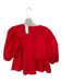 Olivaceous Size S Red Cotton 3/4 Balloon Sleeve Front Tie Top Red / S