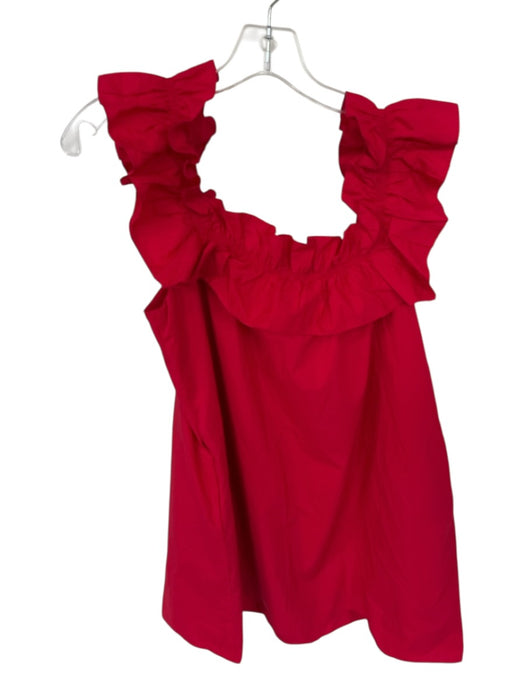 Hyacinth House Size S Red Cotton Off Shoulder Ruffles Dress Red / S