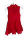 Karlie Size S Tomato Cotton Sleeveless Ruffle Collar V Neck Dress Tomato / S