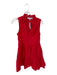 Karlie Size S Tomato Cotton Sleeveless Ruffle Collar V Neck Dress Tomato / S