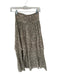 Sundays Size S Green & Tan Cotton Waist Band Flowers Maxi Skirt Green & Tan / S