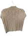 Free People Size S Tan Cotton Cap Sleeve Mock Neck Knit Top Tan / S