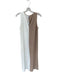 Size S Tan & White Polyester Sleeveless Color Block Maxi Dress Tan & White / S