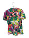 Karlie Size S Multi Cotton Short Sleeve Tropical Print Drawstring Waist Romper Multi / S