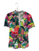 Karlie Size S Multi Cotton Short Sleeve Tropical Print Drawstring Waist Romper Multi / S