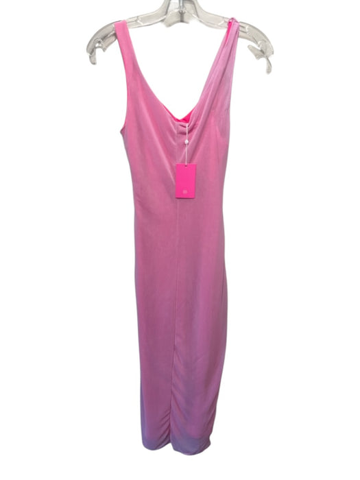 Amanda Uprichard Size S Mixed Pinks Polyester Mesh Overlay Draped Dress Mixed Pinks / S