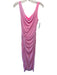 Amanda Uprichard Size S Mixed Pinks Polyester Mesh Overlay Draped Dress Mixed Pinks / S