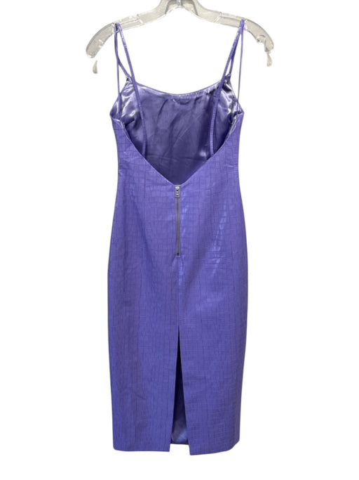 Bardot Size XS Light Purple Viscose Blend Pleather Croc Embossed Dress Light Purple / XS