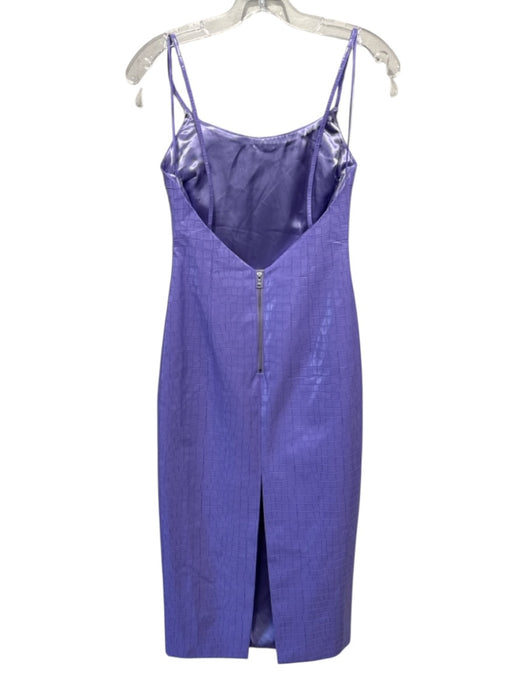 Bardot Size XS Light Purple Viscose Blend Pleather Croc Embossed Dress Light Purple / XS