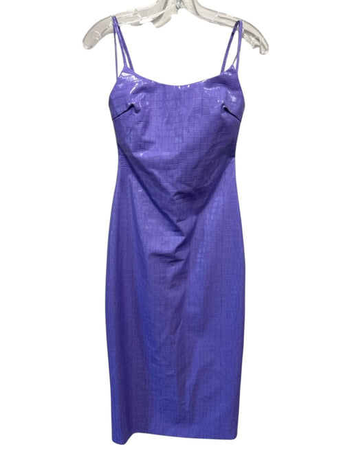 Bardot Size XS Light Purple Viscose Blend Pleather Croc Embossed Dress Light Purple / XS