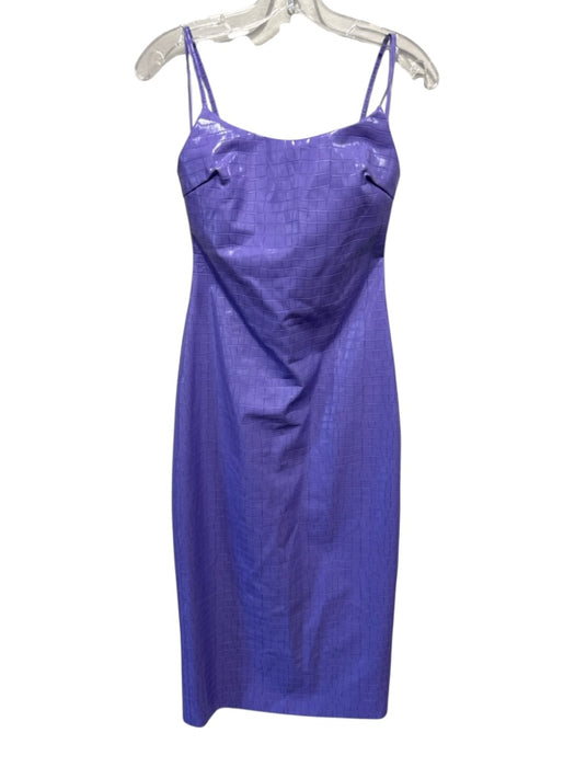 Bardot Size XS Light Purple Viscose Blend Pleather Croc Embossed Dress Light Purple / XS