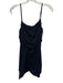 Lovers + Friends Size S Black Modal Blend Spaghetti Strap Draped Detail Dress Black / S