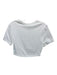 A.L.C. Size S White Cotton Boning Crop T Shirt Top White / S