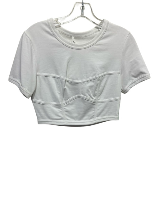 A.L.C. Size S White Cotton Boning Crop T Shirt Top White / S