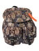 Tumi Brown & Blue Nylon Drawstring Flap Top Snakeskin Print Backpack Bag Brown & Blue