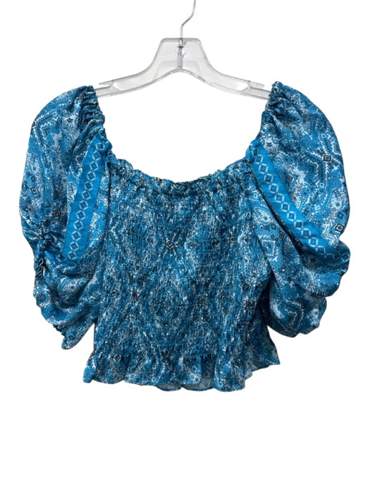 Ramy Brook Size XS/S Blue & White Polyester Elastic & Drawstring Waist Skirt Set Blue & White / XS/S