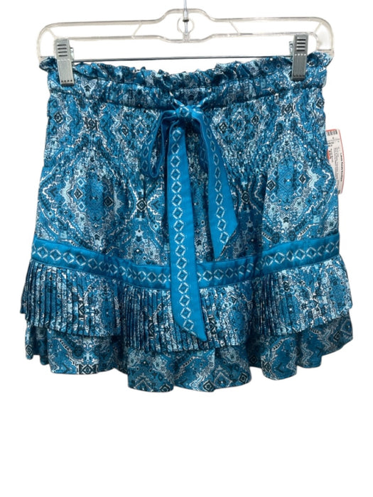 Ramy Brook Size XS/S Blue & White Polyester Elastic & Drawstring Waist Skirt Set Blue & White / XS/S