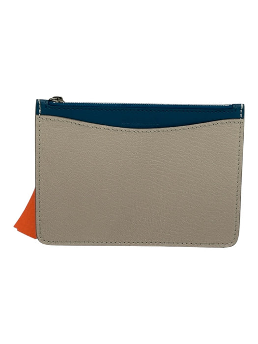 Burberry Navy blue & Cream Goat Leather Flap Top Toggle Close Pouch Inc. Bag Navy blue & Cream