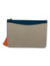 Burberry Navy blue & Cream Goat Leather Flap Top Toggle Close Pouch Inc. Bag Navy blue & Cream