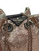 Kate Spade Rose Gold Aluminium Mesh Metallic Pouch Shoulder Bag Rose Gold