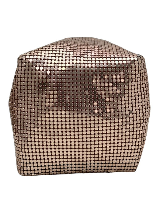 Kate Spade Rose Gold Aluminium Mesh Metallic Pouch Shoulder Bag Rose Gold