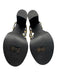 Ash Shoe Size 39 Black Leather Gold Tone Studs cage Stacked Heel Sandals Black / 39
