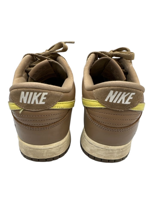Nike Shoe Size 9 Brown, Yellow, Cream Leather & Synthetic Houndstooth Sneakers Brown, Yellow, Cream / 9