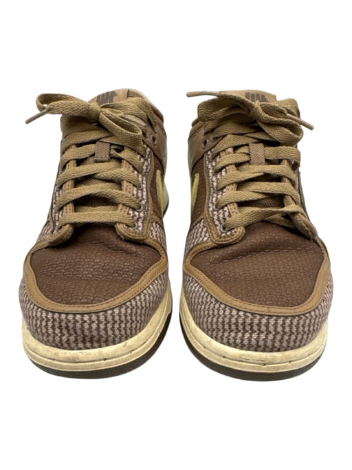 Nike Shoe Size 9 Brown, Yellow, Cream Leather & Synthetic Houndstooth Sneakers Brown, Yellow, Cream / 9