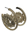 Marchesa Gold & White Gold Plated brass Filigree Eye Faux Pearl Hoop Earrings Gold & White