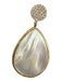 Gold & Iridescent 925 Sterling Silver Mother of Pearl Rhinestone Drop Earrings Gold & Iridescent