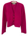 La Ligne Size S Hot pink Cashmere Ribbed Knit Button Front V Neck Sweater Hot pink / S
