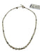 Elizabeth Showers White & Gold Tone Metal & Pearl Beaded Short Collar Necklace White & Gold Tone