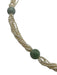 White, Aqua & Green 925 Sterling Silver Seed Pearls Multi Strand Necklace White, Aqua & Green