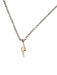 Kris nations Gold Tone 925 Sterling Silver Lightning Bolt Charm Pendant Necklace Gold Tone